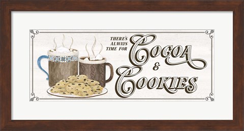Framed Hot Chocolate Season Panel III-Cocoa &amp; Cookies Print