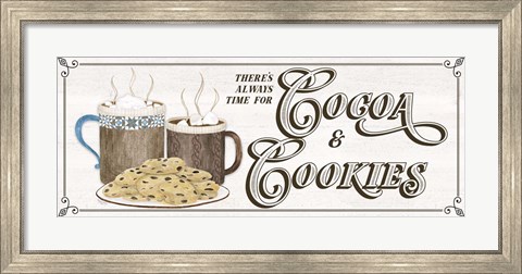 Framed Hot Chocolate Season Panel III-Cocoa &amp; Cookies Print