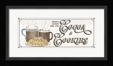 Framed Hot Chocolate Season Panel III-Cocoa &amp; Cookies Print