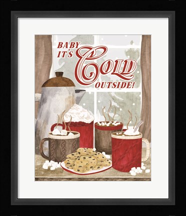Framed Hot Chocolate Season Portrait II-Cold Outside Print