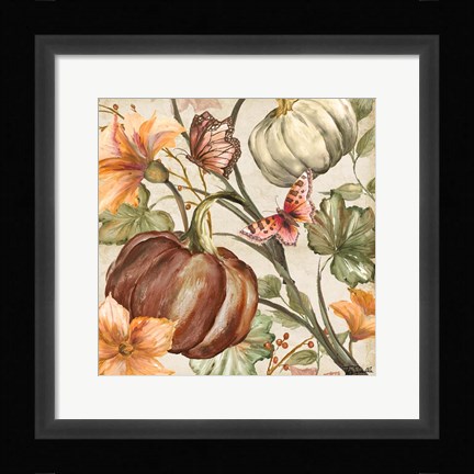 Framed Autumn Vines III on Light Print