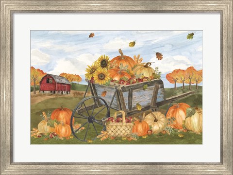Framed Harvest Season I Print