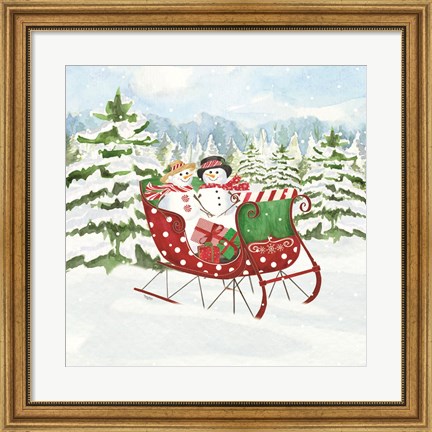 Framed Peppermint Holiday VII Print