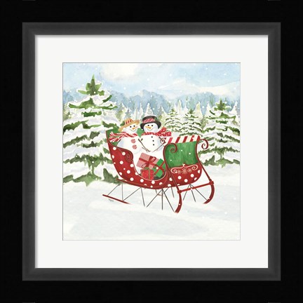 Framed Peppermint Holiday VII Print