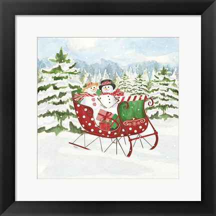 Framed Peppermint Holiday VII Print