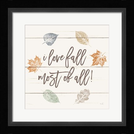 Framed Harvest Sentiments Sign I Light Print