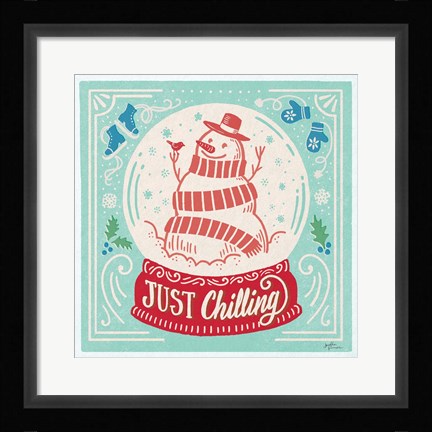 Framed Naughty and Nice III Bright Print