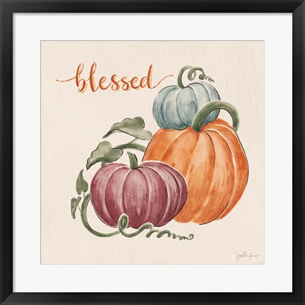 Framed Harvest Jewels IV Pumpkins Sq Print