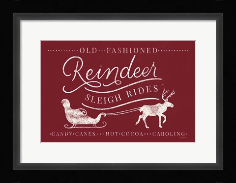 Framed Vintage Christmas VIII Print