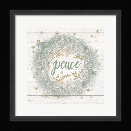 Framed Frosty Peace Sage Print