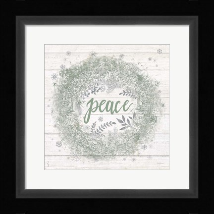 Framed Frosty Peace Sage Silver Print