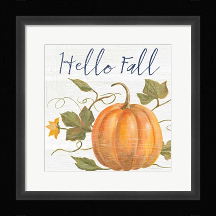 Framed Fall Splendor V Navy Print