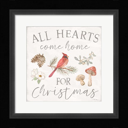 Framed Woodland Christmas VI Print