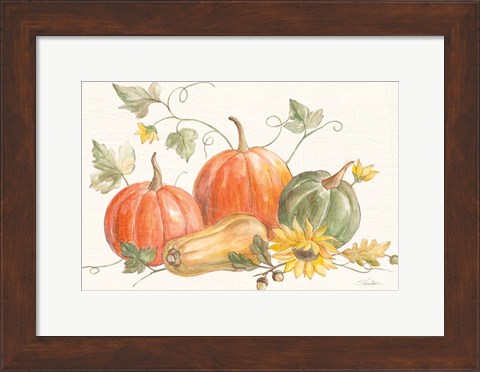 Framed Happy Harvest Pumpkins Print