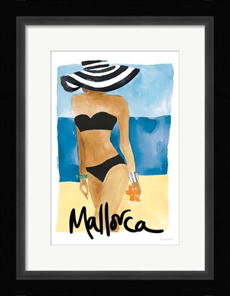 Framed Mallorca Girl Print