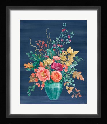 Framed Floral Drama III Print