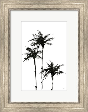 Framed Dark Palms II Print