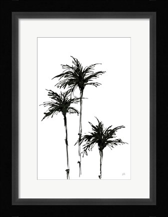 Framed Dark Palms II Print