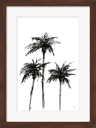 Framed Dark Palms I Print