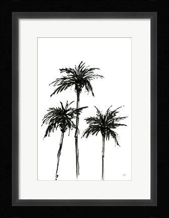 Framed Dark Palms I Print