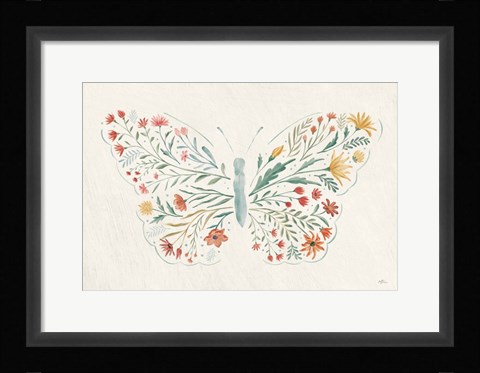 Framed Wildflower Vibes Butterfly Print