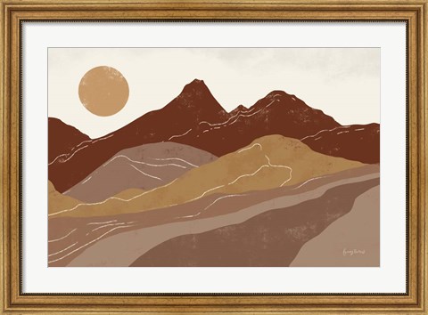 Framed Peru Trails Neutral Print