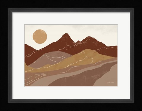 Framed Peru Trails Neutral Print