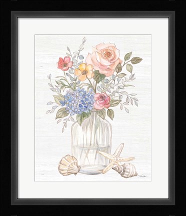 Framed Coastal Cottage V Print