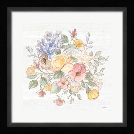 Framed Coastal Cottage VI Print