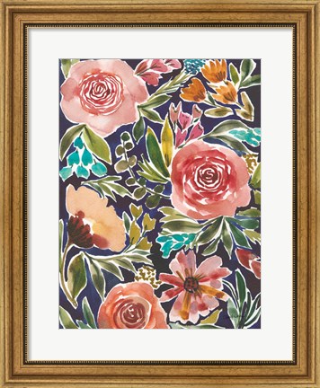 Framed Flower Patch IV Print