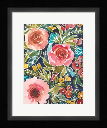 Framed Flower Patch II Print