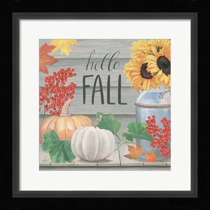 Framed Fall at the Farm V Print