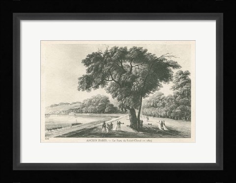 Framed Vintage Paris Postcard II Print