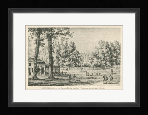 Framed Vintage Paris Postcard I Print