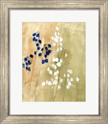 Framed Floral with Bluebells and Snowdrops No. 1 Print