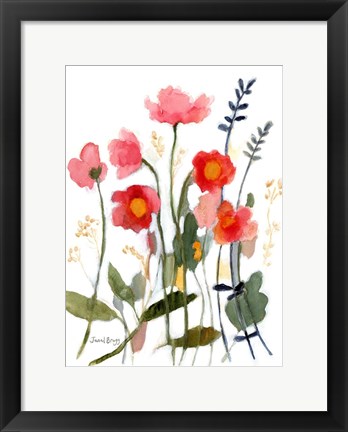 Framed Floral with Wild Roses No. 2 Print