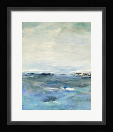 Framed Blue Horizon 1 Print