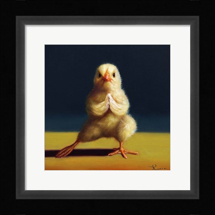 Framed Yoga Chick Side Lunge Print