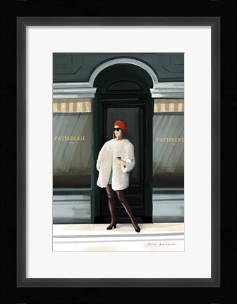 Framed Girl in Paris Print