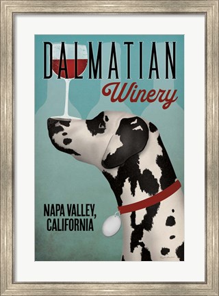 Framed Dalmation Winery Print