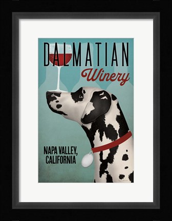 Framed Dalmation Winery Print