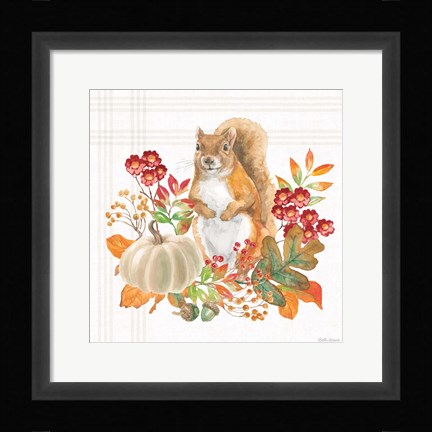 Framed Wooded Harvest III Print