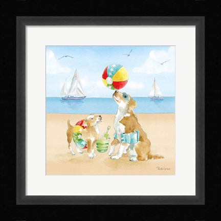 Framed Summer Fun at the Beach II Print