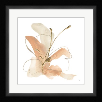 Framed Butterfly Flower I Print