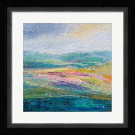 Framed Flower Hill II Print