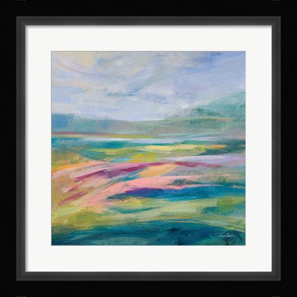 Framed Flower Hill I Print