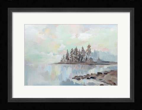 Framed Foggy Lake Print