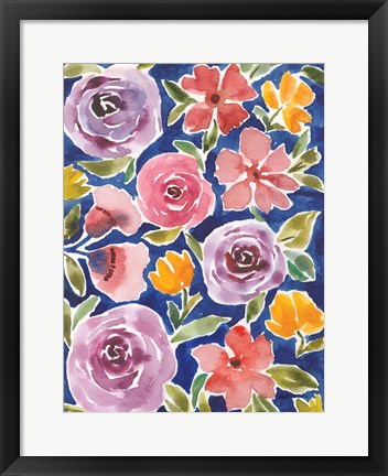 Framed Flower Patch III Print