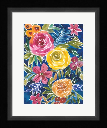 Framed Flower Patch I Print