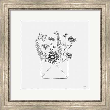 Framed Among Wildflowers V Print